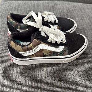 Vans Kids Sneakers Black and Camouflage